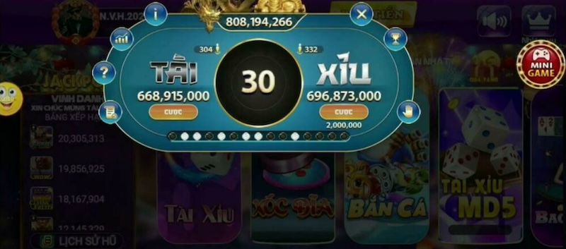 Ứng dụng tài xỉu trực tuyến